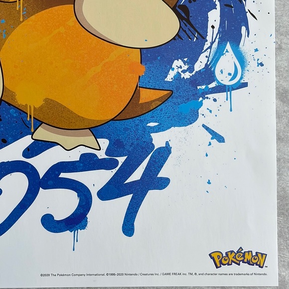 Pokemon Psyduck Ninetendo Full Art Posters Set of 2 8x11 in protective sleeve - Picture 6 of 12